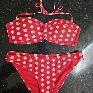 Forever 21 M Bikini Set in Classic Crowd Pleasing Polkadots! *Never Worn - NICE!